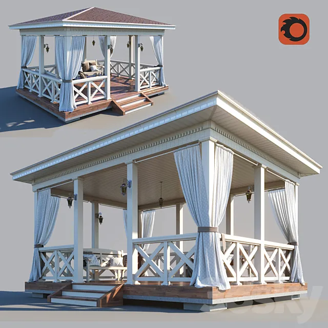Wooden arbor 3DModel