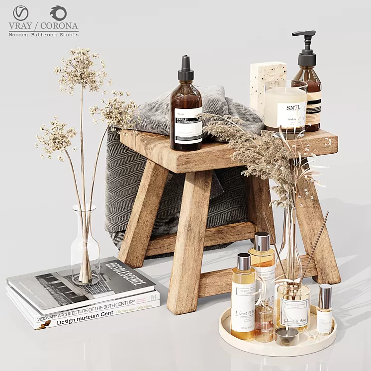 Wooden Bathroom Stools 3D Model Free Download Wooden Bathroom Stools 3D Model Free Download