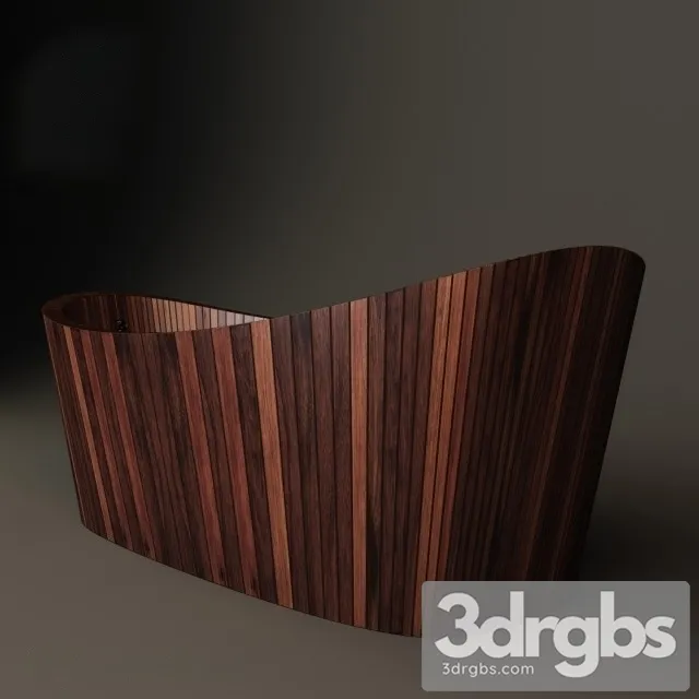 Wooden Bathtub 3D Model Download