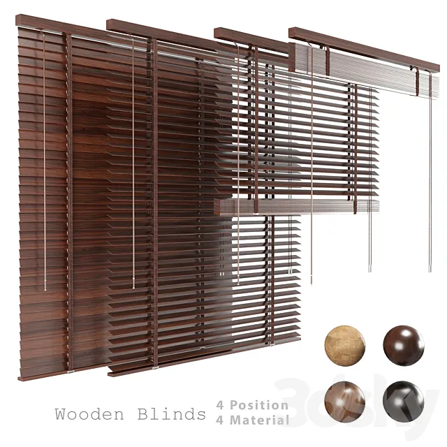 Wooden Blind 3D Model Wooden Blind 3D Model