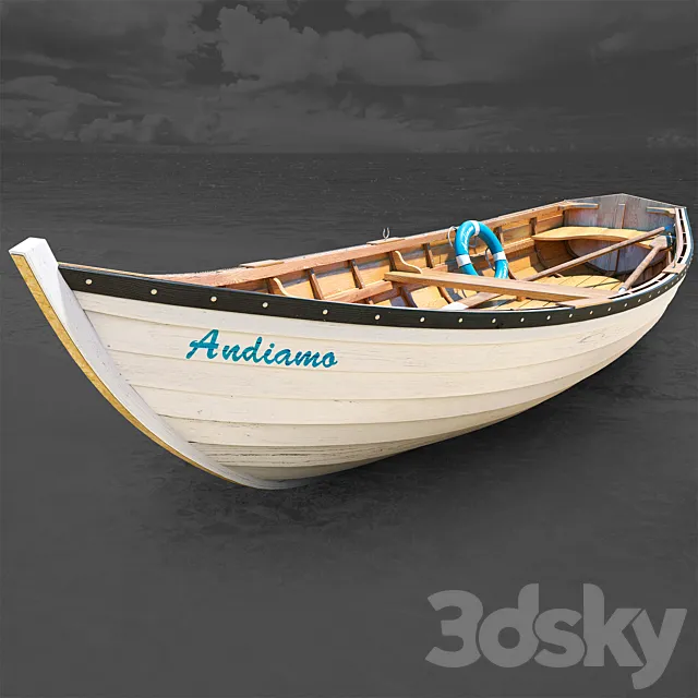 wooden Boat 3DModel