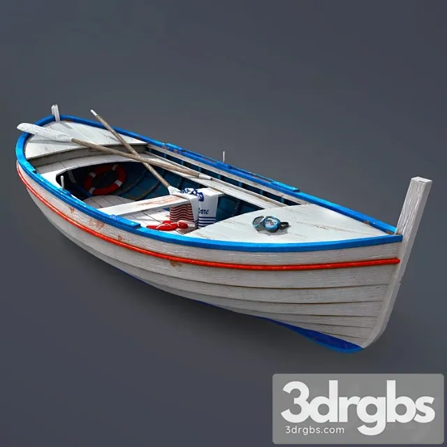 Wooden boat_2 3D Model Download