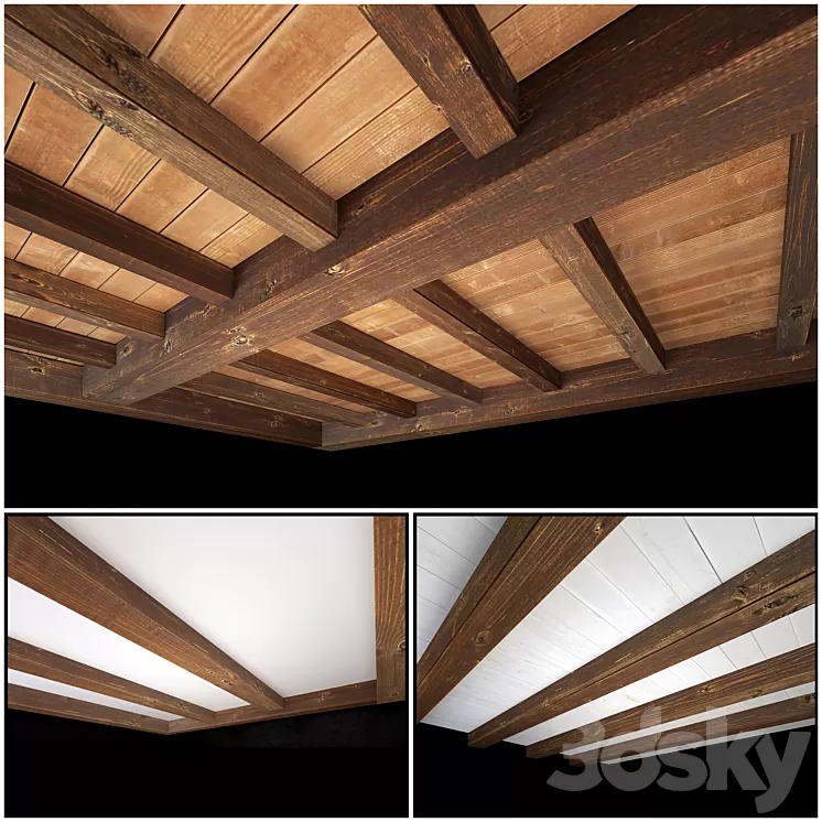 Wooden ceiling 3 3D Model