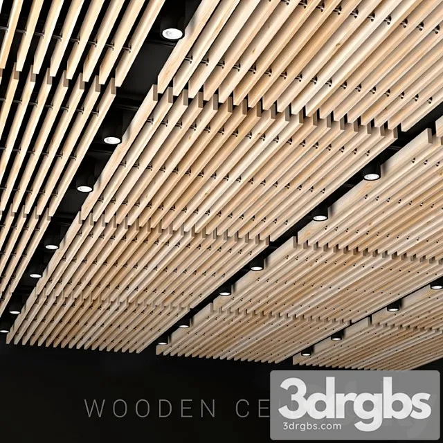 Wooden ceiling 6 3D Model Download