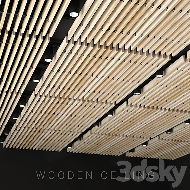 Wooden ceiling 6 3D Model Wooden ceiling 6 3D Model