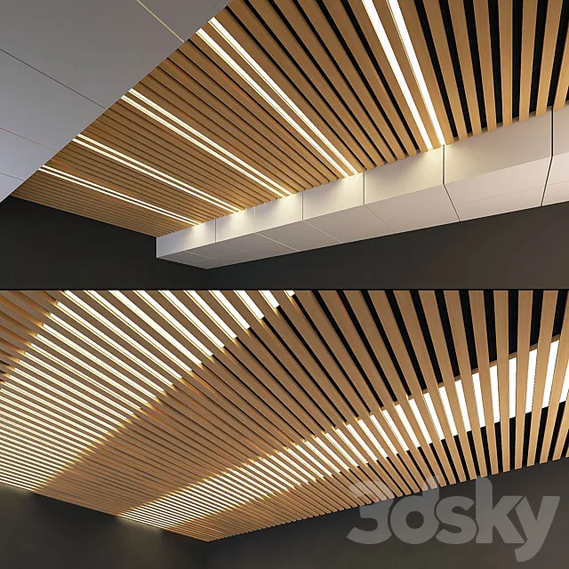 Wooden ceiling 9 3D Model Wooden ceiling 9 3D Model