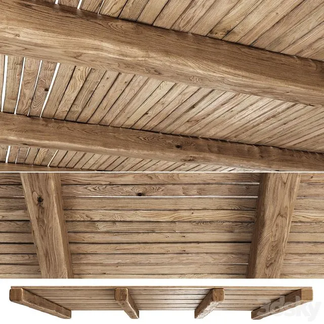 Wooden Ceiling V4 Straight wooden ceiling 3D Model Wooden Ceiling V4 Straight wooden ceiling 3D Model