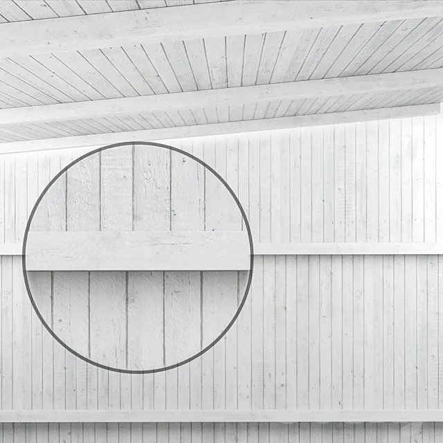 Wooden ceiling with beams (white wood) 3DModel Wooden ceiling with beams (white wood) 3DModel