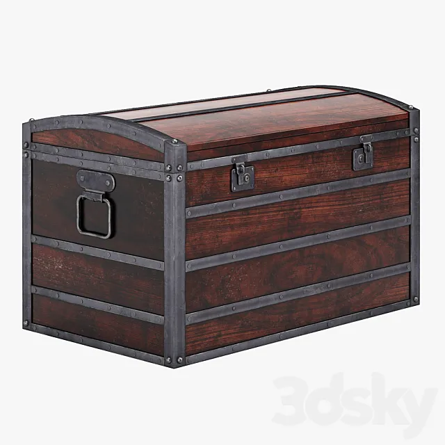 Wooden Chest 3D Model Wooden Chest 3D Model