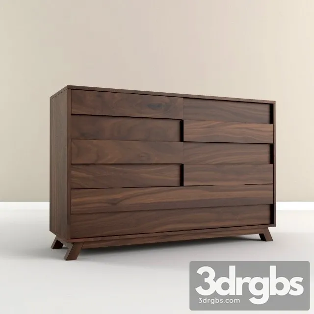 Wooden Chest Of Drawer 3D Model Download