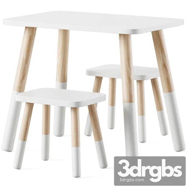 Wooden Childrens Table and Chairs by Sklum Wooden Childrens Table and Chairs by Sklum