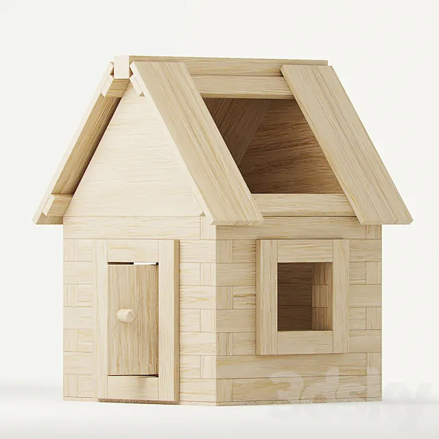 Wooden constructor. Outbuilding 3D Model Wooden constructor. Outbuilding 3D Model