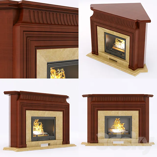 wooden corner Portal 3DModel