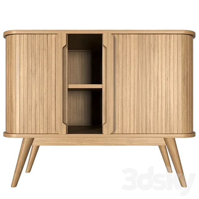 Wooden curbstone 3D Model Wooden curbstone 3D Model