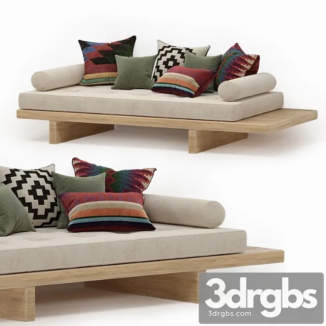 Wooden Divan 3D Model Download Wooden Divan 3D Model Download