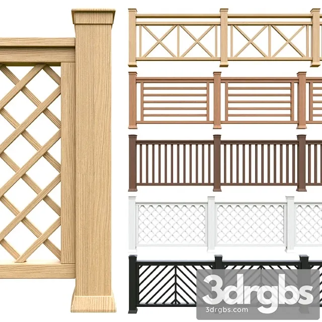 Wooden fencing 3D Model Download Wooden fencing 3D Model Download