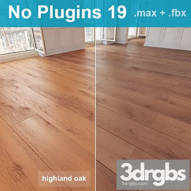 Wooden floor 19 (2 species without the use of plug-ins) 3D Model Download