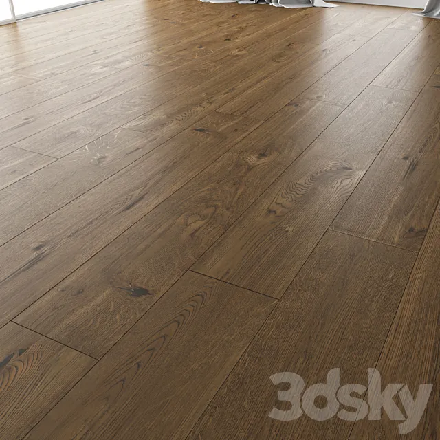 Wooden floor Oak (Estate NEW Brushed) 3D Model