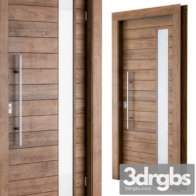 Wooden front door 3D Model Download