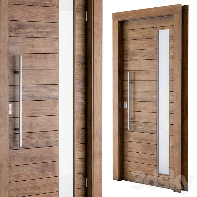 Wooden Front Door 3D Model