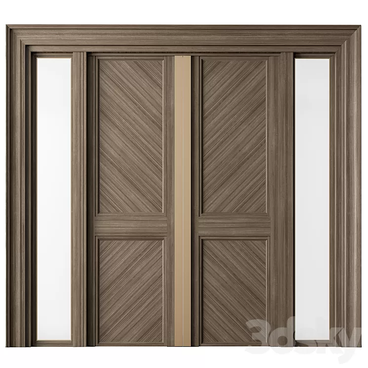 Wooden Front Door – Set 65 3D Model Free Download