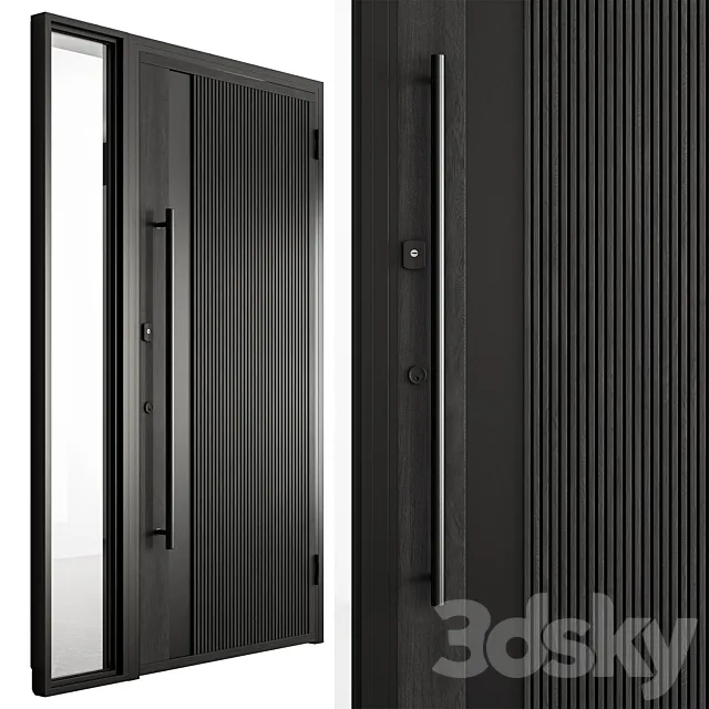 Wooden Front Door – Set 91 3D Model