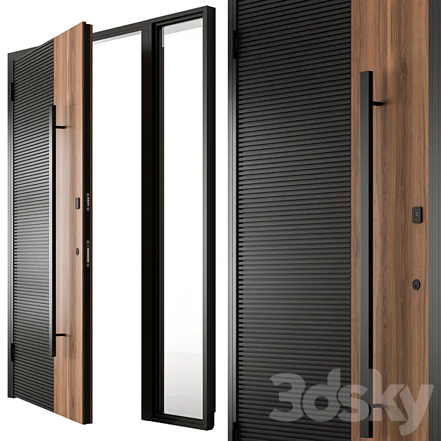 Wooden Front Door – Set 93 3D Model