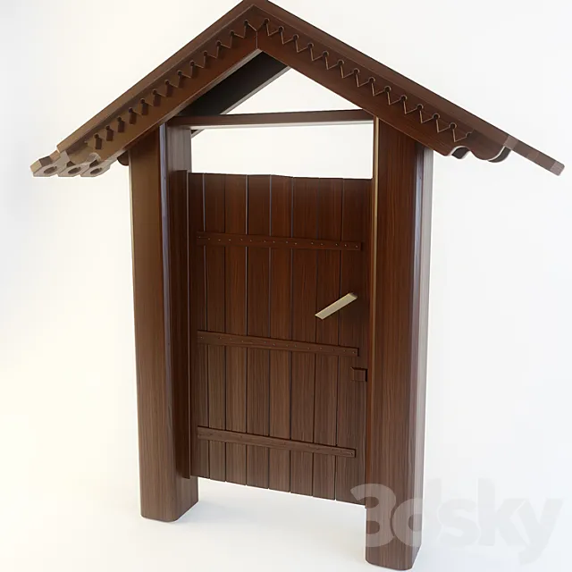 Wooden gate 3DModel
