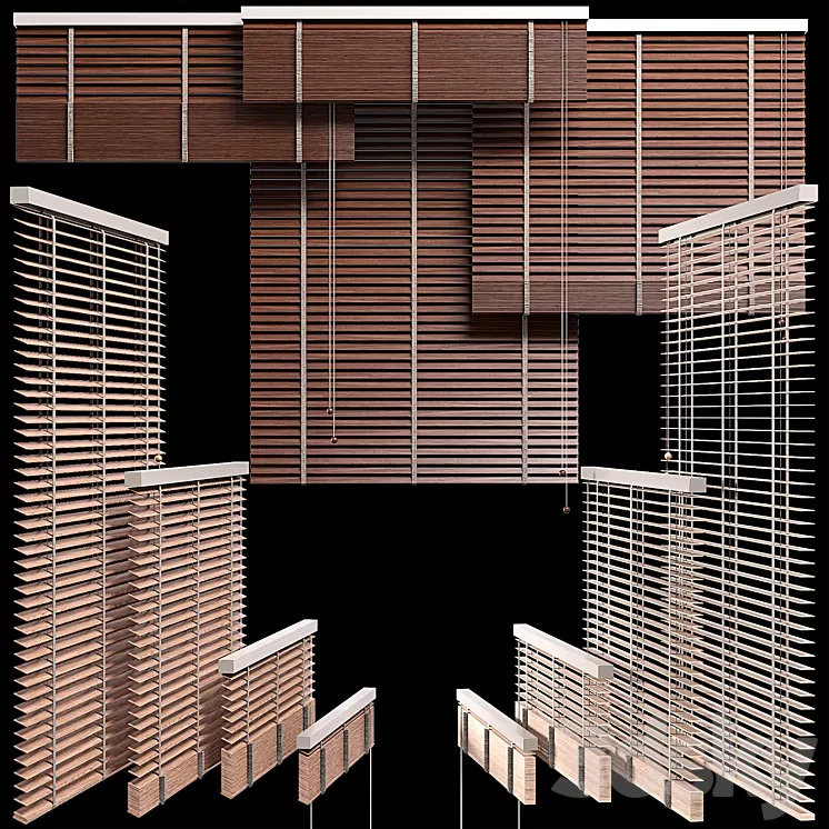 WOODEN JALOUSIE 3D Model WOODEN JALOUSIE 3D Model