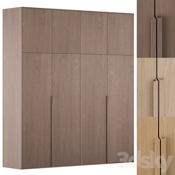 Wooden modular cabinet 3D Model