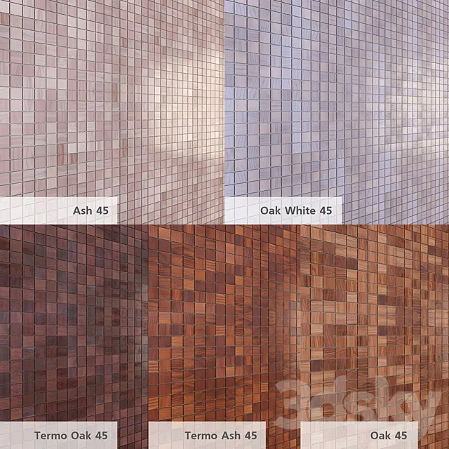 Wooden mosaic 3D Model Wooden mosaic 3D Model