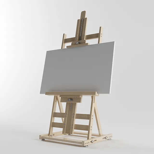 wooden painting stand 3D Model wooden painting stand 3D Model