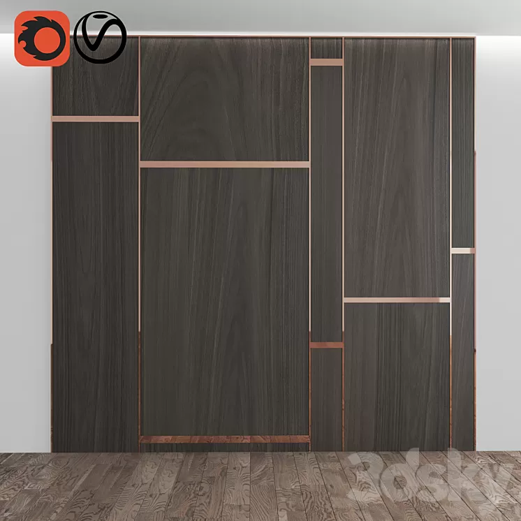 wooden panel 1 3D Model