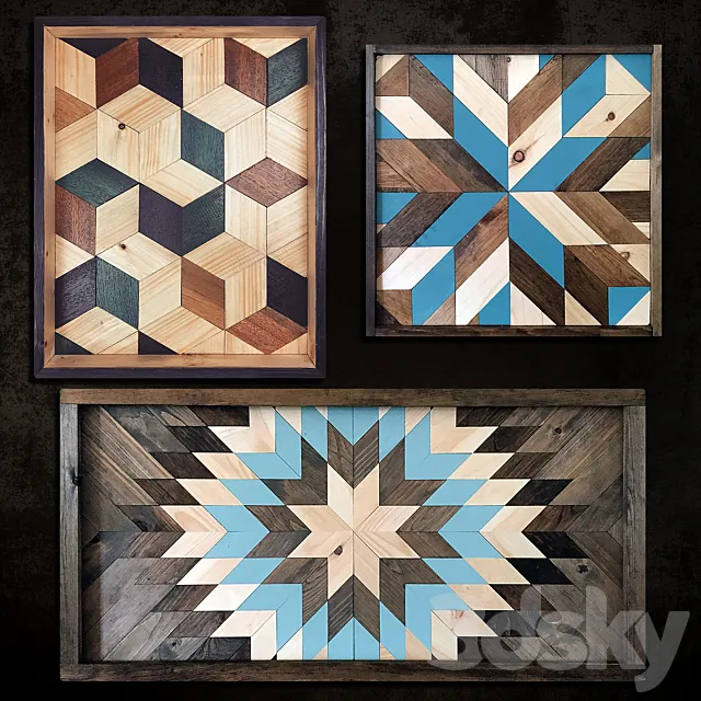 Wooden panel 67 3D Model Wooden panel 67 3D Model