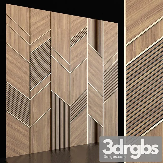 Wooden panels 02 3D Model Download