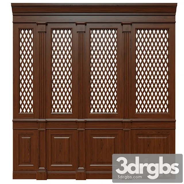 Wooden panels 16 3D Model Download