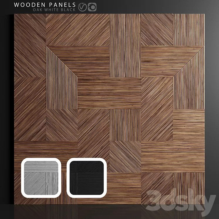 Wooden panels 3 3D Model