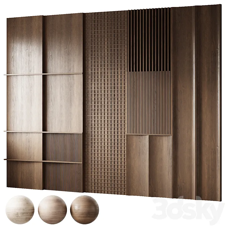 Wooden panels 3D Model Free Download