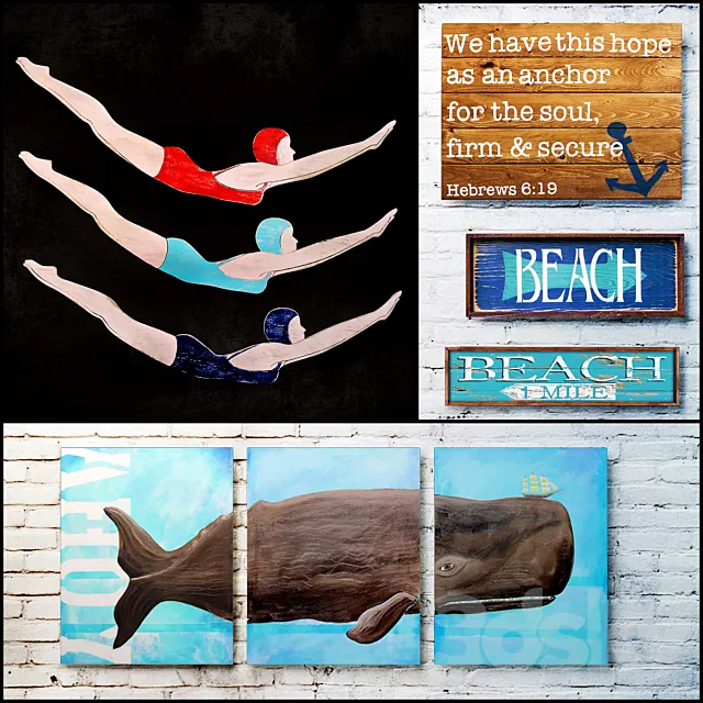 Wooden panels. Collection 19 3D Model Wooden panels. Collection 19 3D Model