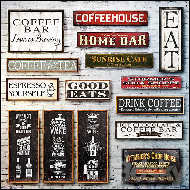 Wooden panels. Collection 21 3DModel Wooden panels. Collection 21 3DModel