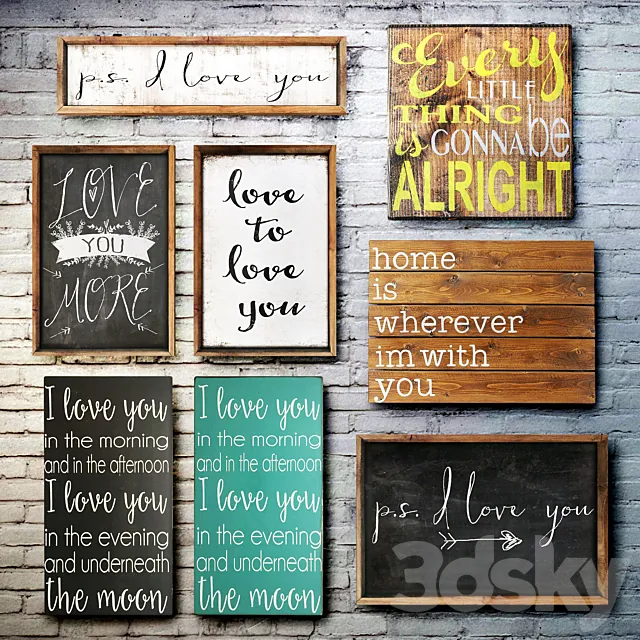 Wooden panels. Collection 29 3DModel Wooden panels. Collection 29 3DModel