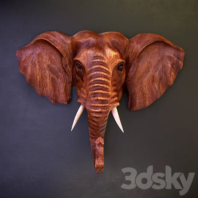 Wooden panels “Indian elephant” (Indian elephant) 3D Model Wooden panels “Indian elephant” (Indian elephant) 3D Model