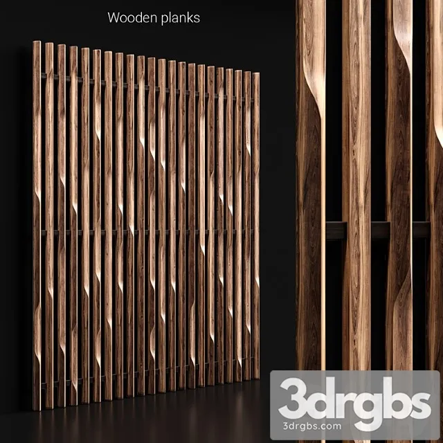 Wooden planks 3 3D Model Download