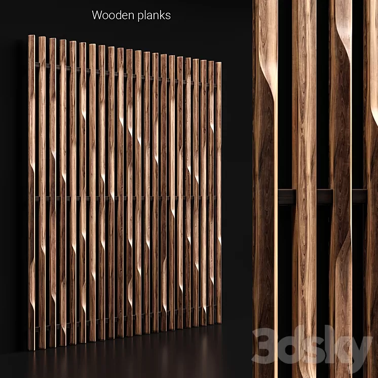 Wooden planks 3 3D Model Wooden planks 3 3D Model