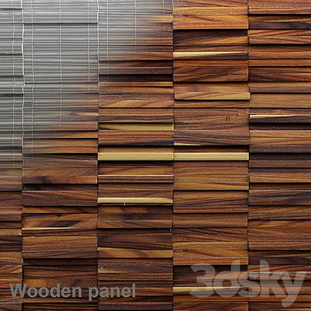 wooden planks panel 3DModel wooden planks panel 3DModel