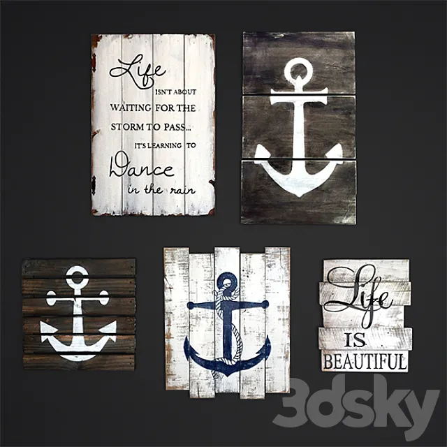 wooden posters 3DModel wooden posters 3DModel
