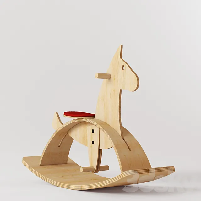 wooden rocking horse 3D Model wooden rocking horse 3D Model