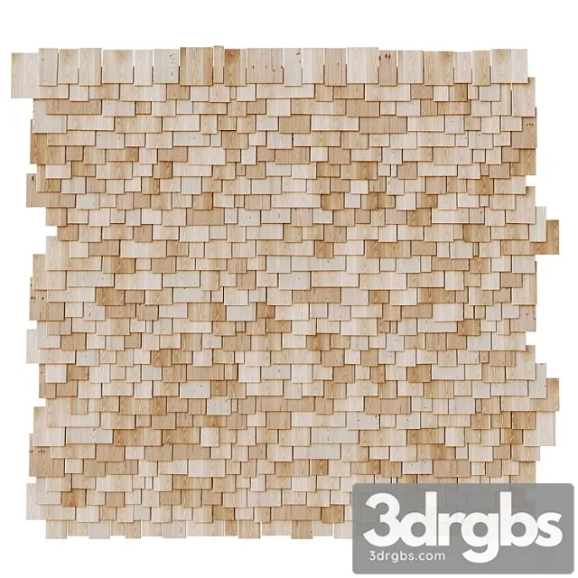Wooden Roof Tiles Seamless Model 1 3D Model Download