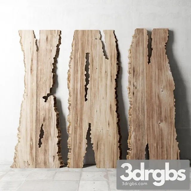 wooden slab 3D Model Download