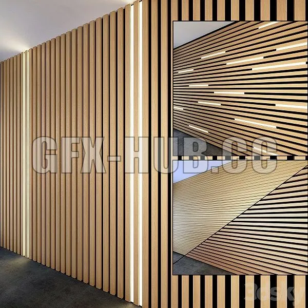 Wooden Slats 4 3D Model Wooden Slats 4 3D Model